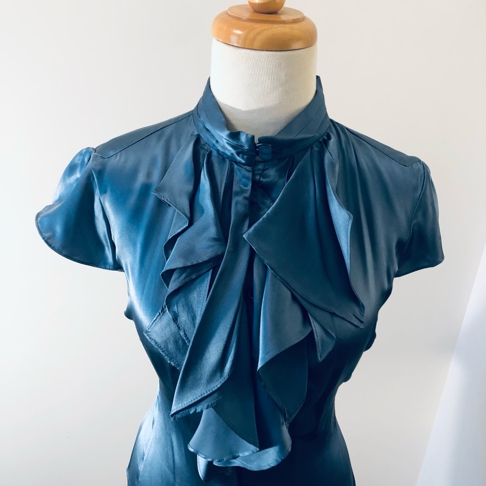 ZOA Beautiful Silk Blue Blouse